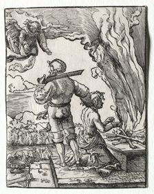 Abraham's Sacrifice, c. 1520. Creator: Albrecht Altdorfer (German, c. 1480-1538)