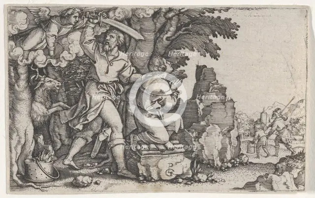 Abraham's Sacrifice, from The Story of Abraham. Creator: Georg Pencz.
