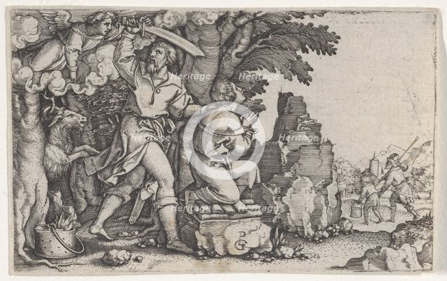 Abraham's Sacrifice, from The Story of Abraham. Creator: Georg Pencz.