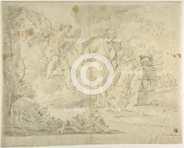 Abraham's Sacrifice of Isaac, n.d. Creator: Giacinto Calandrucci.