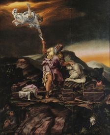 Abraham Sacrificing Isaac, after 1555. Creator: Orsi, Lelio (1511-1587)
