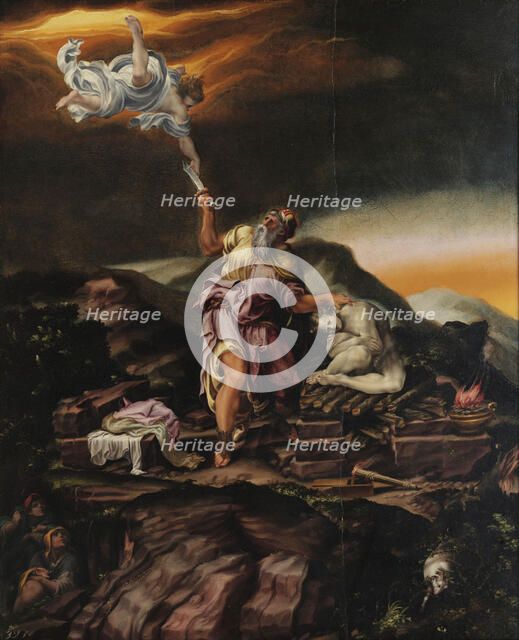 Abraham Sacrificing Isaac, after 1555. Creator: Orsi, Lelio (1511-1587).