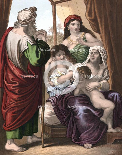 Abraham sending away Hagar and Ishmael, mid 19th century. Artist: Unknown