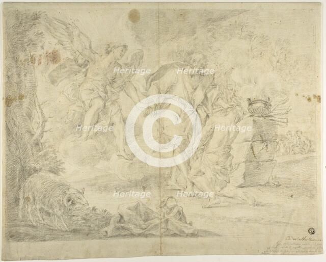 Abraham's Sacrifice of Isaac, n.d. Creator: Giacinto Calandrucci.