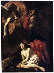 Abraham's Sacrifice of Isaac c1615-c1620. Artist: Giovanni Battista Caracciolo