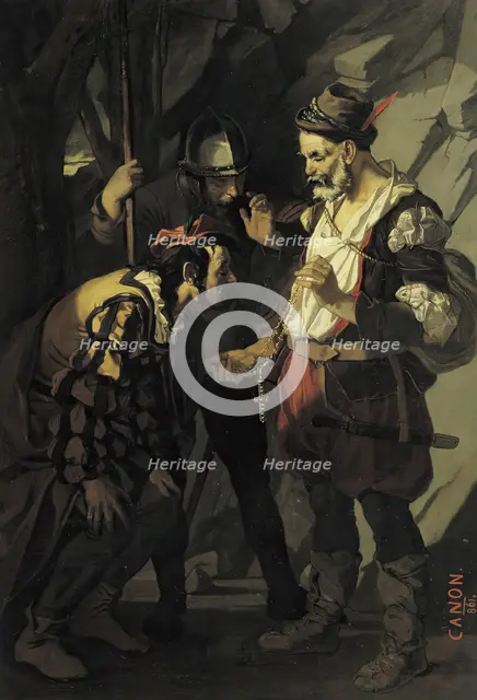 Abruzzo robbers, 1861. Creator: Hans Canon.