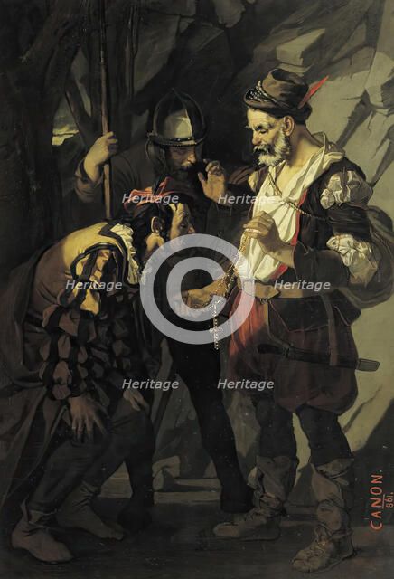 Abruzzo robbers, 1861. Creator: Hans Canon.