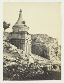 Absalom's Tomb, Jerusalem, 1857. Creator: Francis Frith