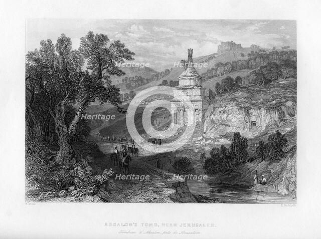 Absalom's Tomb, near Jerusalem, Israel, 1841.Artist: E Redclyffe
