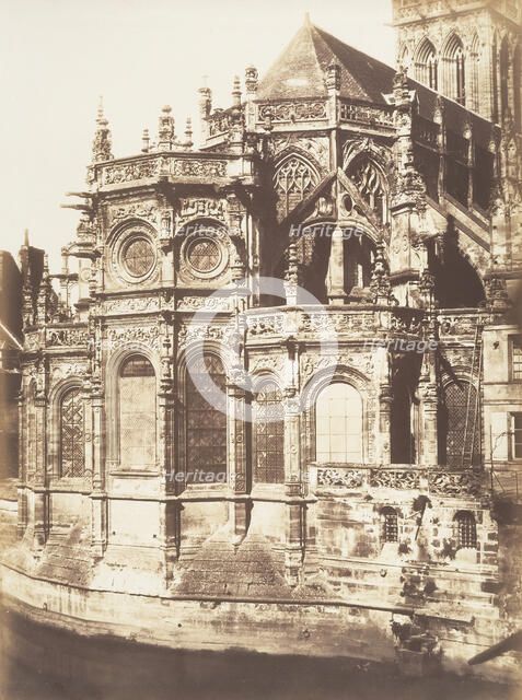 Abside de Saint-Pierre, Caen, 1852-54. Creator: Edmond Bacot.