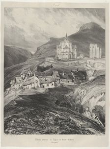 Abside extérieur de l'église Saint-Nectaire, 1831. Creator: Godefroy Engelmann