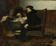 Absorbed in his Studies, 1874. Creator: Eilif Peterssen