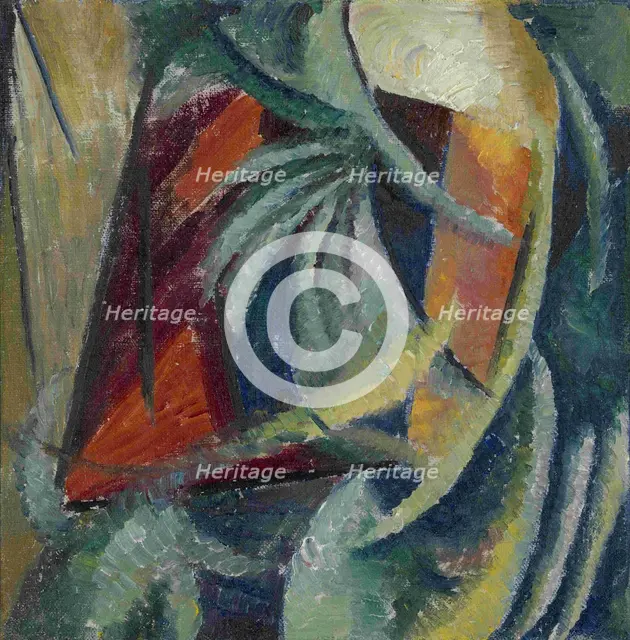 Abstract Composition, 1913-1914. Artist: Bogomazov, Alexander Konstantinovich (1880-1930)