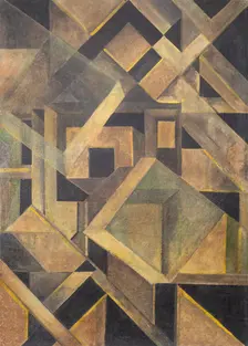 Abstract Composition with Crystalline Forms, c. 1920. Creator: Matyushin, Mikhail Vasilyevich (1861-1934)