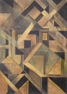 Abstract Composition with Crystalline Forms, c. 1920. Creator: Matyushin, Mikhail Vasilyevich (1861-1934)