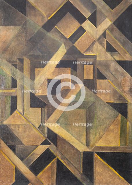 Abstract Composition with Crystalline Forms, c. 1920. Creator: Matyushin, Mikhail Vasilyevich (1861-1934).