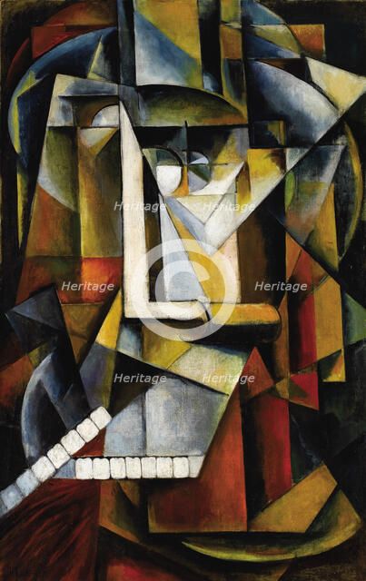 Abstract Cubist Composition. Artist: Klyun, Ivan Vassilyevich (1873-1942)