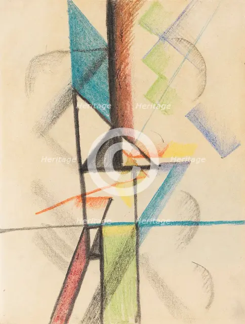 Abstract forms V, 1913. Creator: Macke, August (1887-1914).