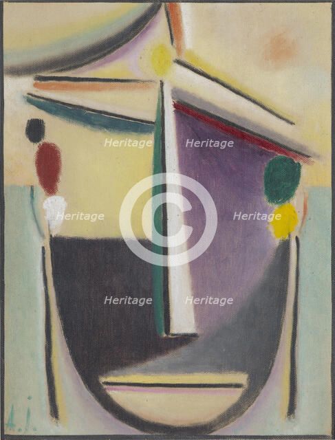 Abstract Head: Black-Yellow-Purple, c. 1922. Creator: Javlensky, Alexei, von (1864-1941).