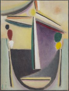 Abstract Head: Black-Yellow-Purple, c. 1922. Creator: Javlensky, Alexei, von (1864-1941)