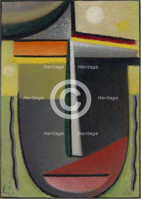 Abstract Head: Inner Vision Green-Gold, 1926. Creator: Javlensky, Alexei, von (1864-1941).