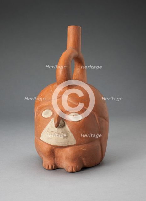 Abstract Portrait Vessel of a Ruler with Head reasing on Legs, 100 B.C./A.D. 500. Creator: Unknown.