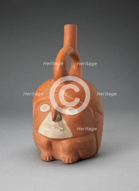 Abstract Portrait Vessel of a Ruler with Head reasing on Legs, 100 B.C./A.D. 500. Creator: Unknown.