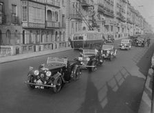 AC 4-seater tourer of Kitty Brunell competing in the RAC Rally, 1933. Artist: Bill Brunell