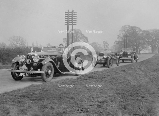 AC 4-seater tourer of Kitty Brunell, winner of Class 2 in the RAC Rally, 1933. Artist: Bill Brunell.
