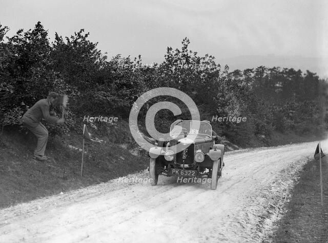 AC Acedes Six open tourer taking part in the North West London Motor Club Trial, 1 June 1929. Artist: Bill Brunell.