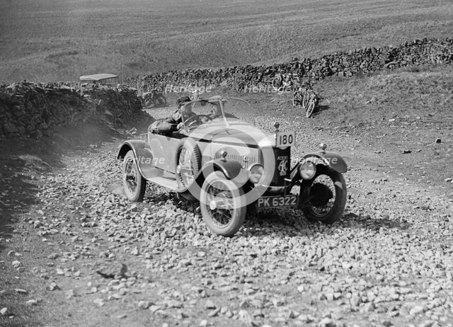 AC Acedes Six open tourer of AJ Mollart competing in the MCC Edinburgh Trial, 1929. Artist: Bill Brunell.
