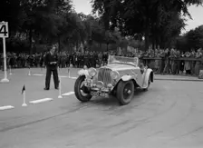 AC of LP Jaques competing in the South Wales Auto Club Welsh Rally, 1937 Artist: Bill Brunell