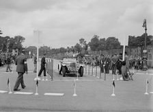 AC of LP Jaques competing in the South Wales Auto Club Welsh Rally, 1937 Artist: Bill Brunell