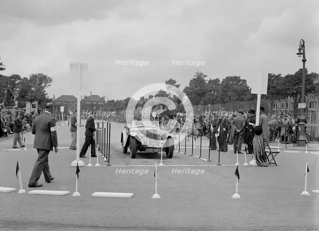 AC of LP Jaques competing in the South Wales Auto Club Welsh Rally, 1937 Artist: Bill Brunell.