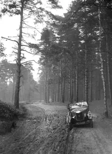 AC taking part in a JCC motoring trial, Surrey, c1920s. Artist: Bill Brunell