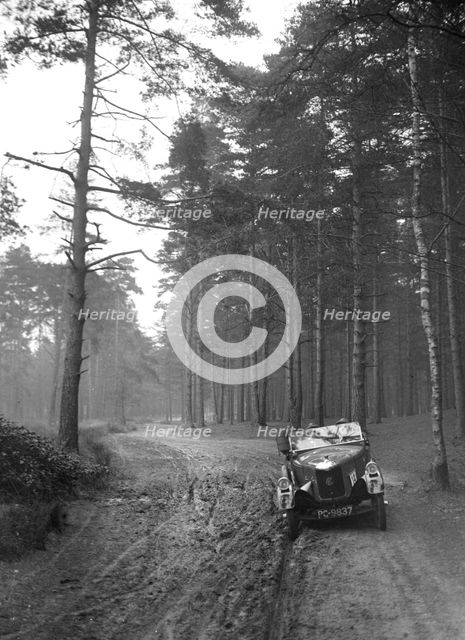 AC taking part in a JCC motoring trial, Surrey, c1920s. Artist: Bill Brunell.