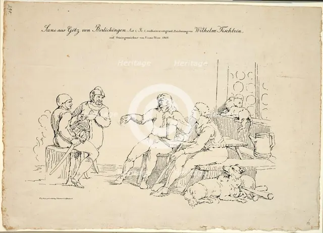 Act 1, Scene 1 from Götz van Berlichingen, 1805. Creator: Franz Pforr.
