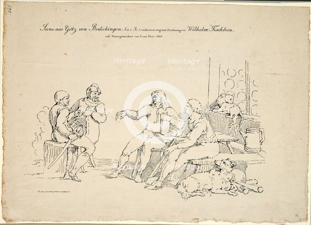 Act 1, Scene 1 from Götz van Berlichingen, 1805. Creator: Franz Pforr.