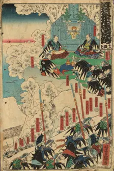 Act 12 (Junidanme), from the series "The Storehouse of Loyal Retainers (Kanadehon..., 1862. Creator: Yoshifuji