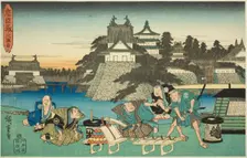 Act 3 (Sandanme), from the series "The Revenge of the Loyal Retainers (Chushingura)", c. 1834/39. Creator: Ando Hiroshige