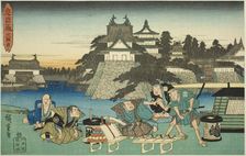 Act 3 (Sandanme), from the series "The Revenge of the Loyal Retainers (Chushingura)", c. 1834/39. Creator: Ando Hiroshige