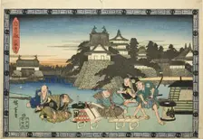 Act 3 (Sandanme), from the series "The Revenge of the Loyal Retainers (Chushingura)", c. 1834/39. Creator: Ando Hiroshige