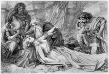 Act 5 Scene 3 from "King Lear" by William Shakespeare, 19th century. Creator: Unknown