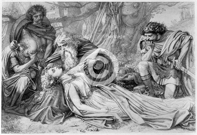 Act 5 Scene 3 from "King Lear" by William Shakespeare, 19th century. Creator: Unknown.