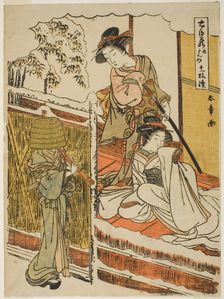 Act Nine: Yuranosuke's House in Yamashina from the play Chushingura (Treasury...Japan, c1779/80. Creator: Shunsho