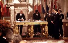 Act of signing the admission agreement of Spain's membership of the European Economic Community, …