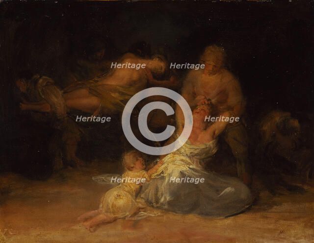 Act of Violence against Two Women, 1810-1812. Creator: Francisco Goya.