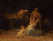 Act of Violence against Two Women, 1810-1812. Creator: Francisco Goya