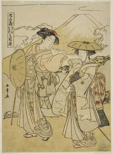 Act Eight: Bridal Journey, from the play "Treasury of Loyal Retainers..., Japan, c.1779/80. Creator: Shunsho