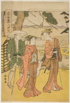 Act Eight: The Bridal Journey (Michiyuki) from the play Chushingura (Treasury of the..., late 1780s. Creator: Katsukawa Shun'ei